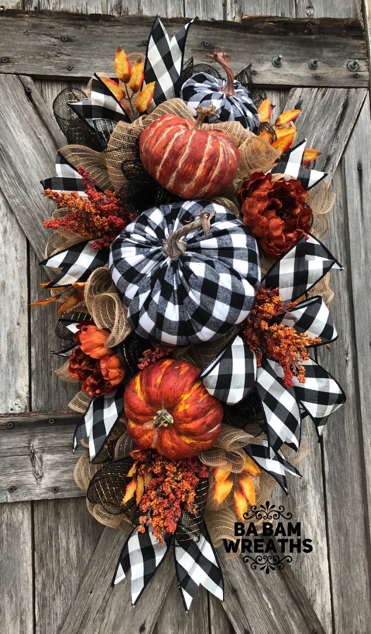Fall Wreath, Fall Swag, Autumn Swag, Autumn Wreath, Rustic Fall Wreath