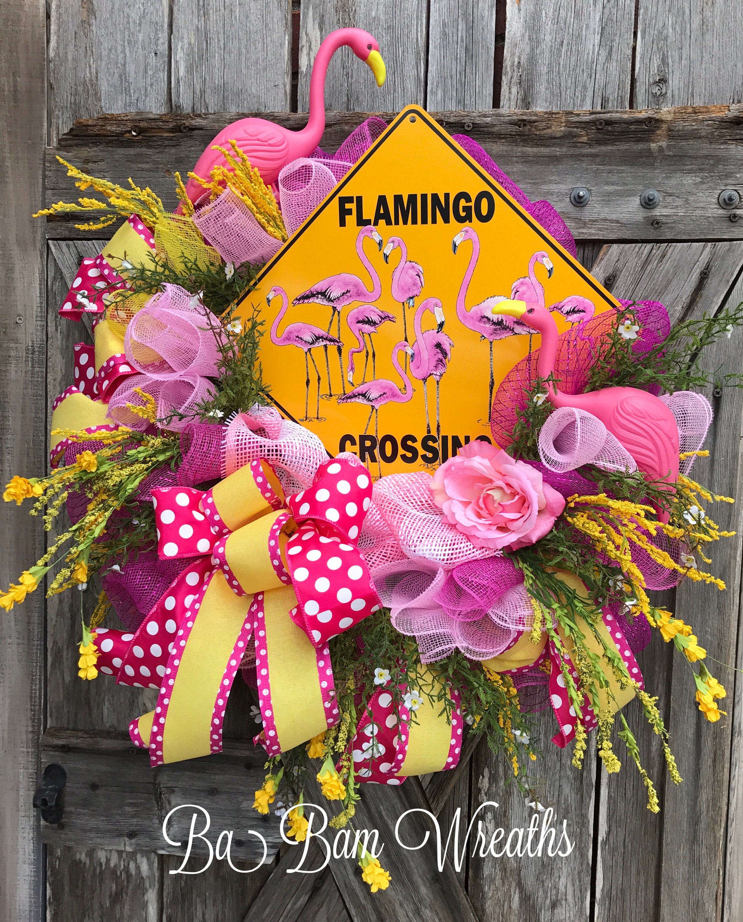 Flamingo Wreath