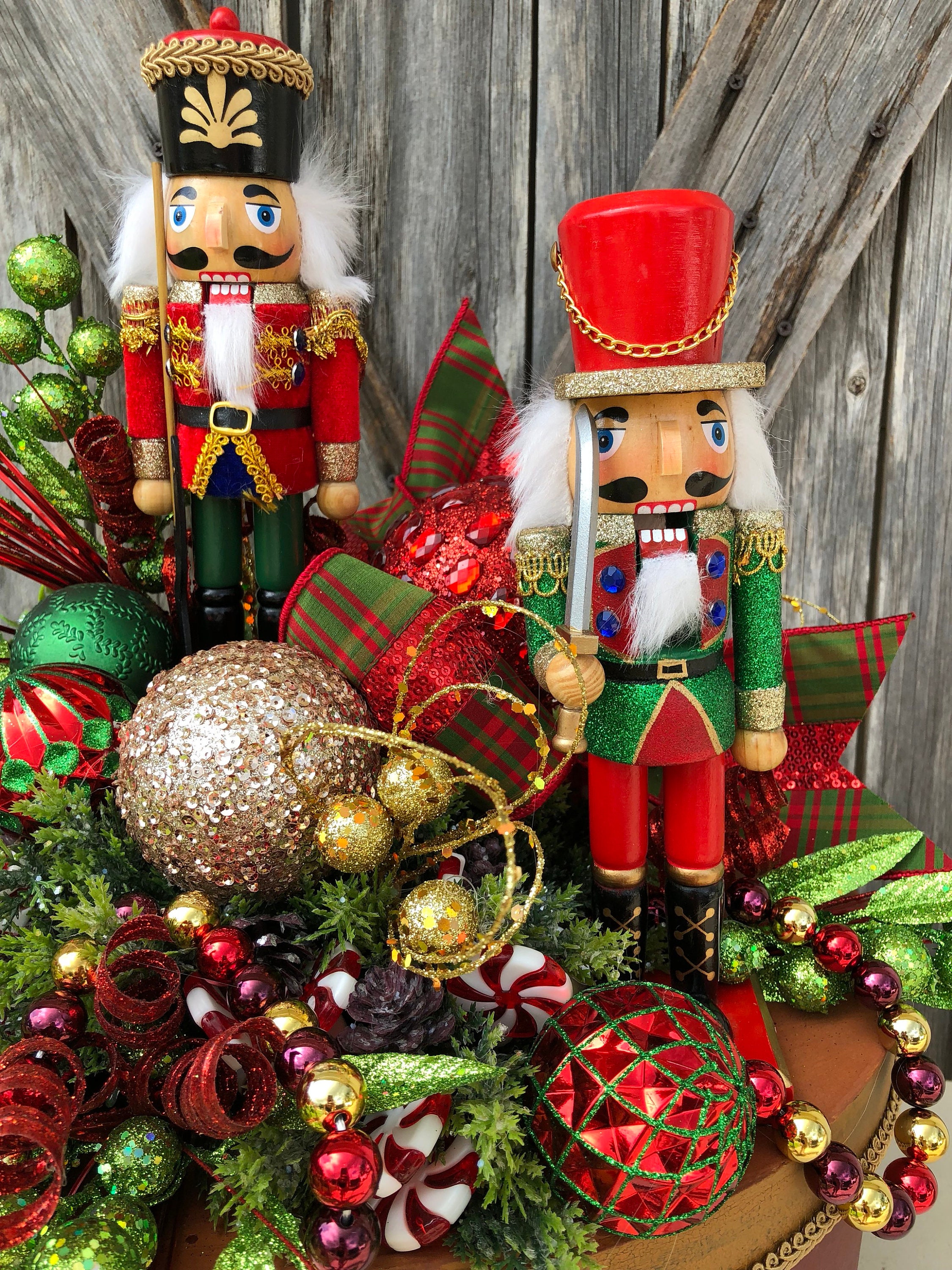 Christmas Centerpiece Christmas Floral Christmas Decor Nutcracker 