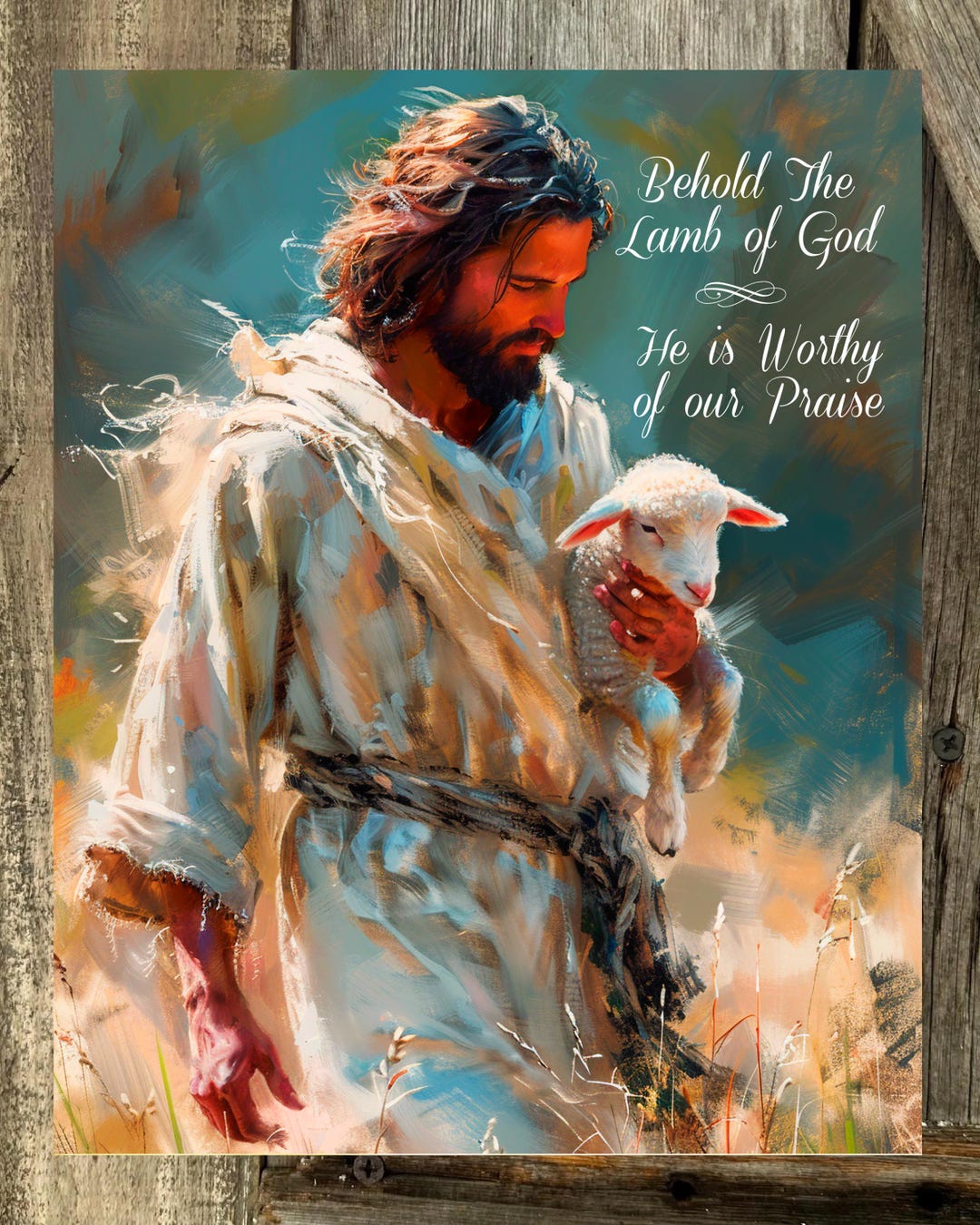 Behold the Lamb of God, Easter Sign, Easter Decor, Spring Sign - Etsy