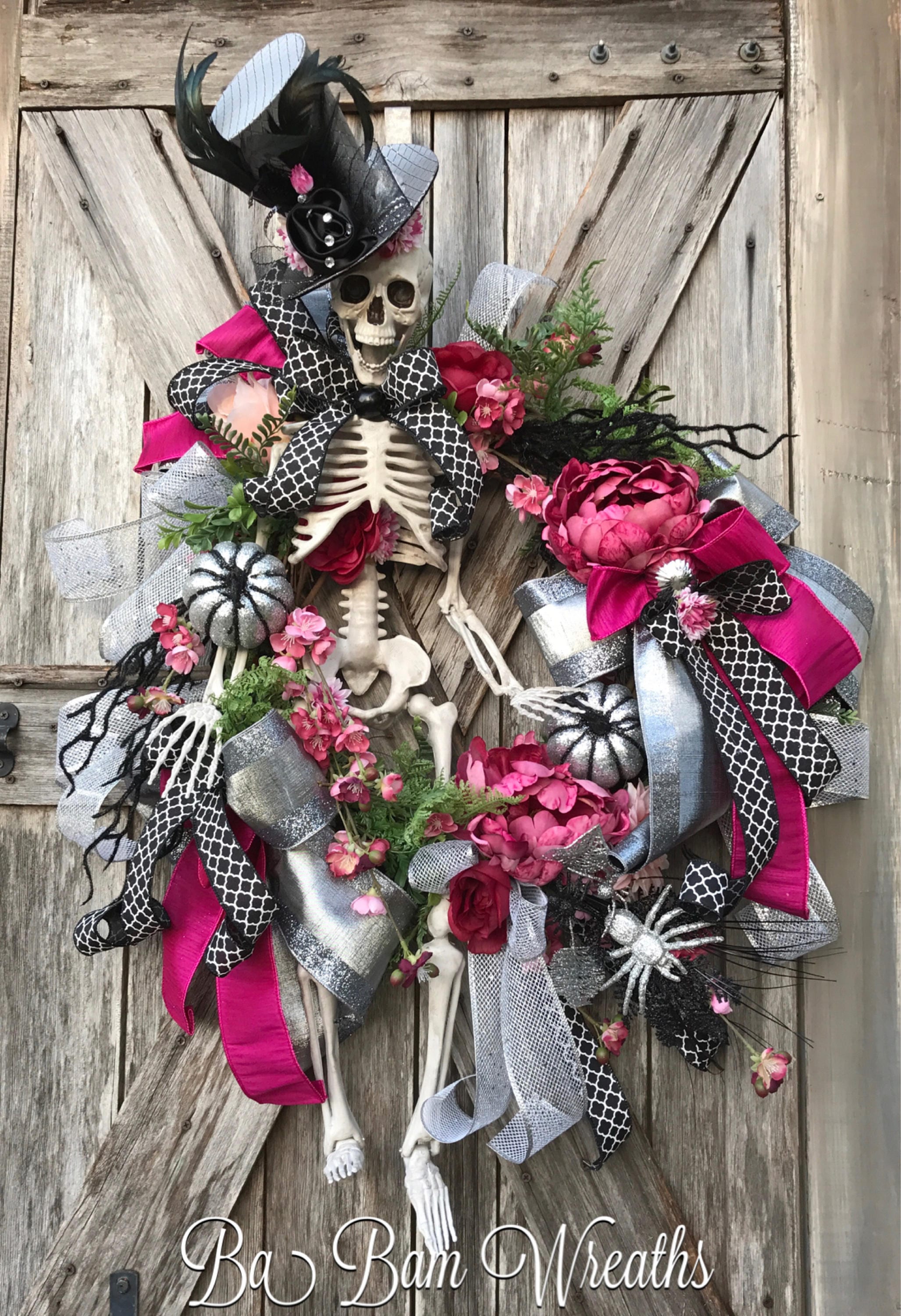Mr. Sexy Bones, Skeleton Wreath, Skeleton Decor, Halloween Wreath