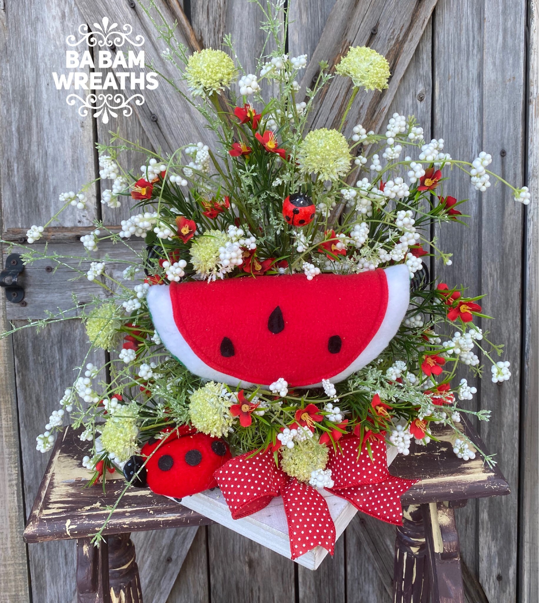 Watermelon Decor, Watermelon Wreath, Summer Decor, Summer Wreath