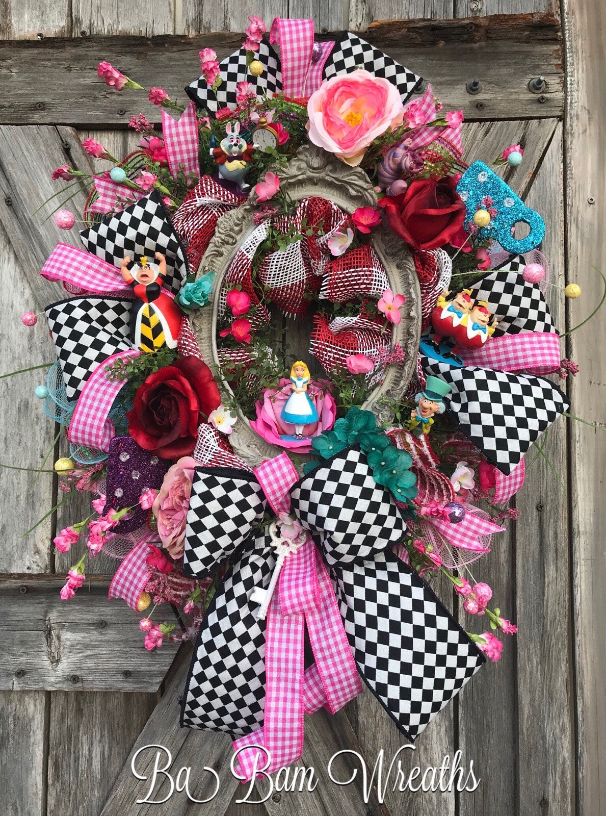 Everyday Wreath, Alice in Wonderland Party Decor, Alice in Wonderland