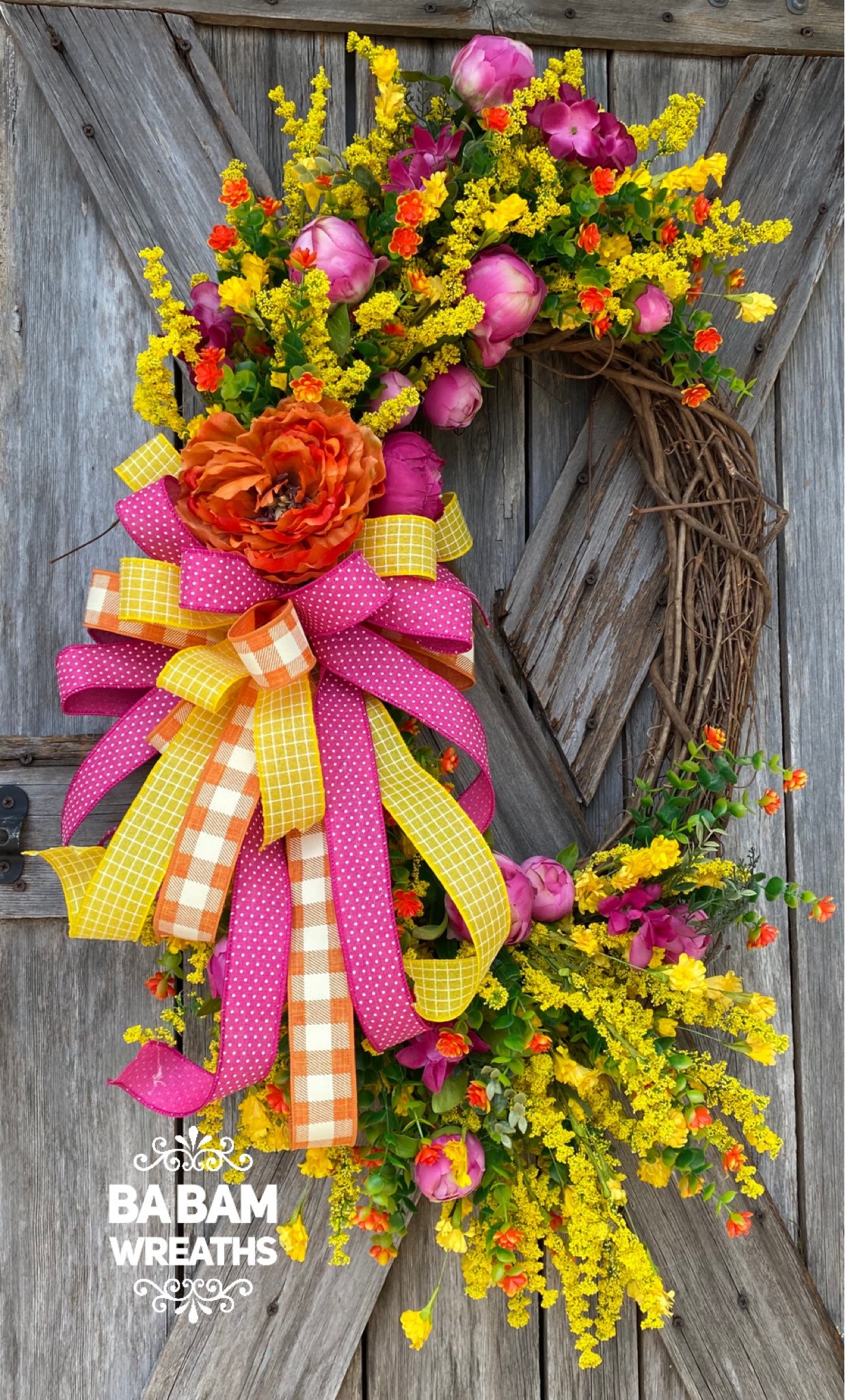 Floral Wreath Summer Wreath Front Door Wreaths floral-wreath-summer-wreath-front-door-wreaths
