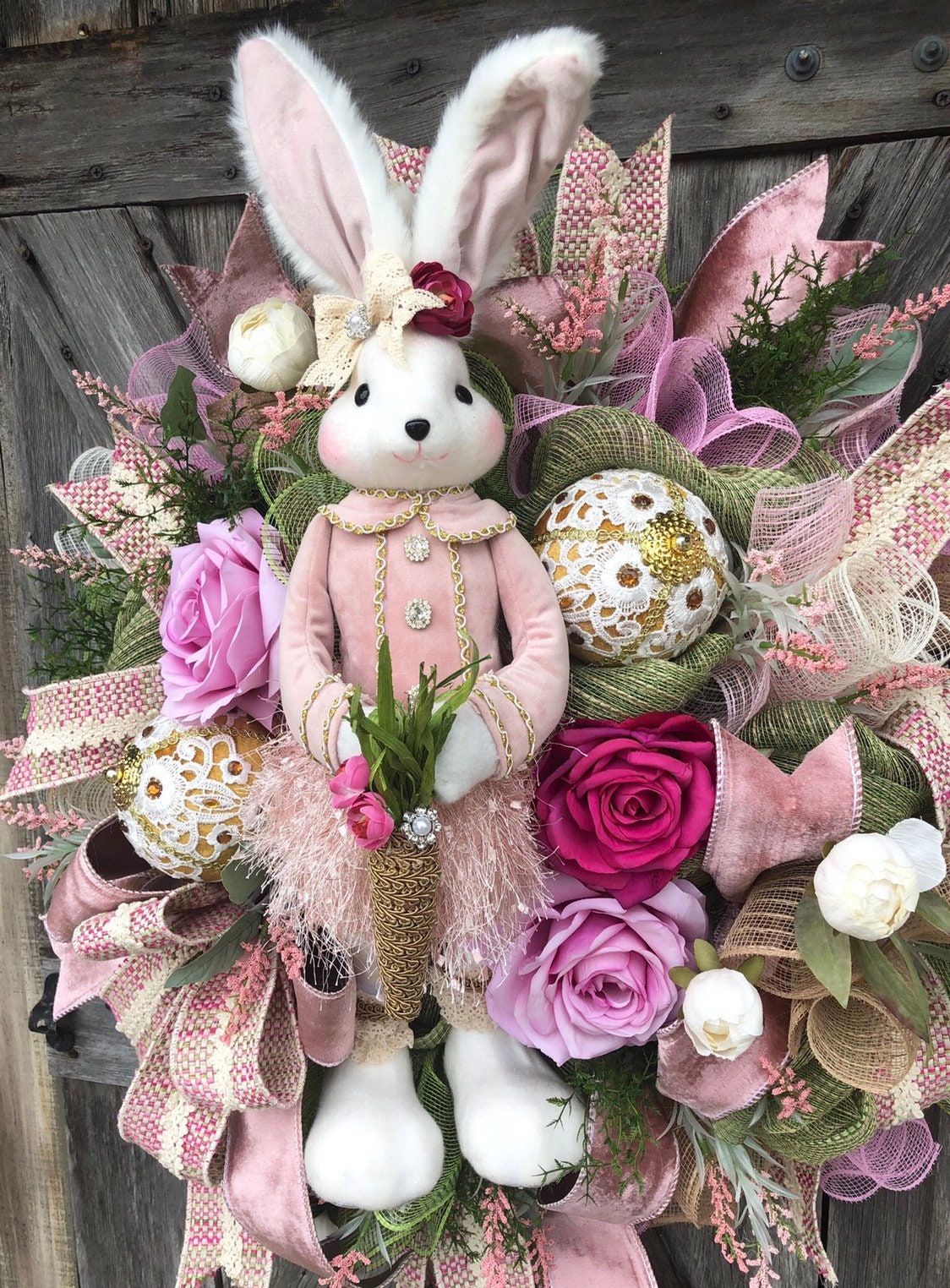 Reserved for Marie~ Easter Wreath, Spring Wreath, Bunny ...