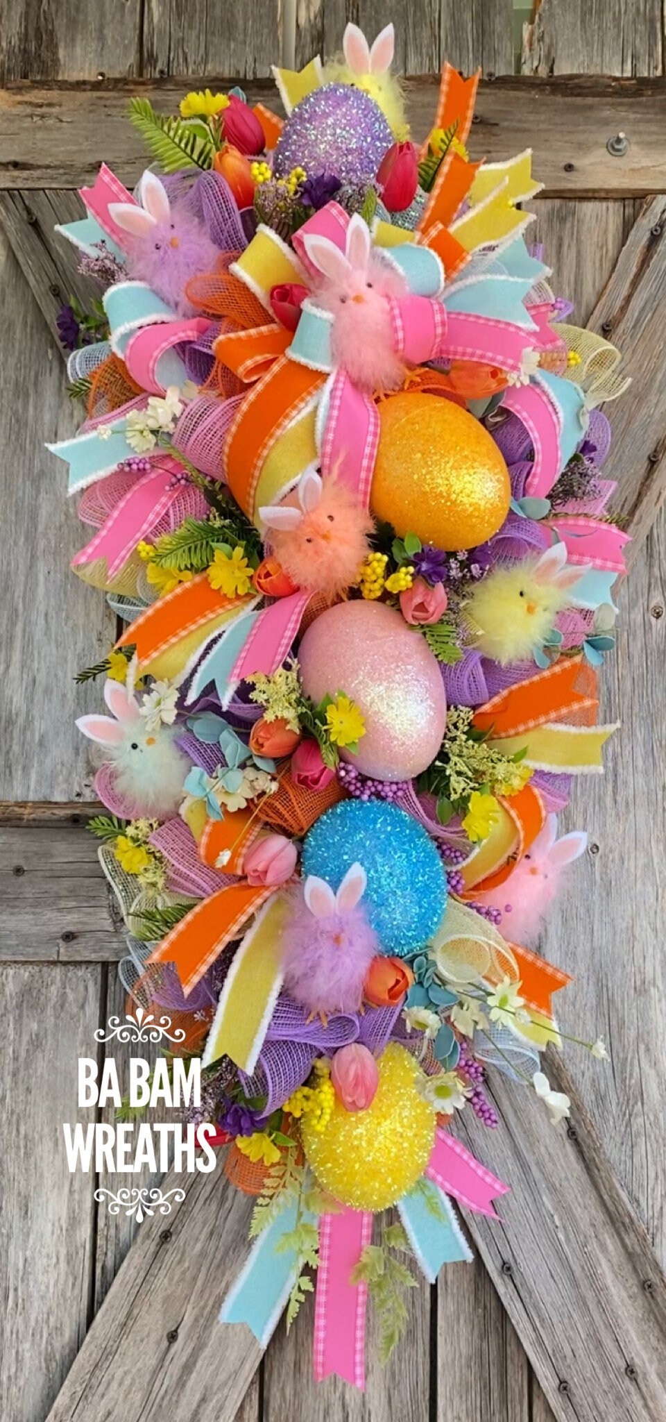 Chick Wreath, Easter Wreath, Spring Wreath, Easter Chick, Easter Mesh