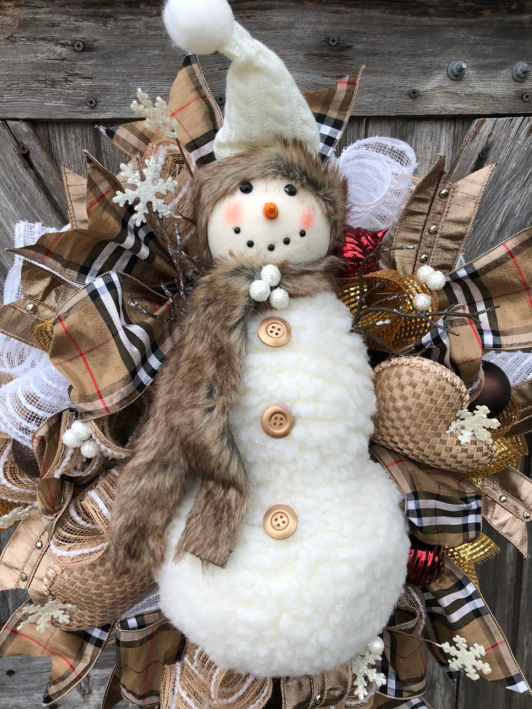 Snowman Christmas Wreath 