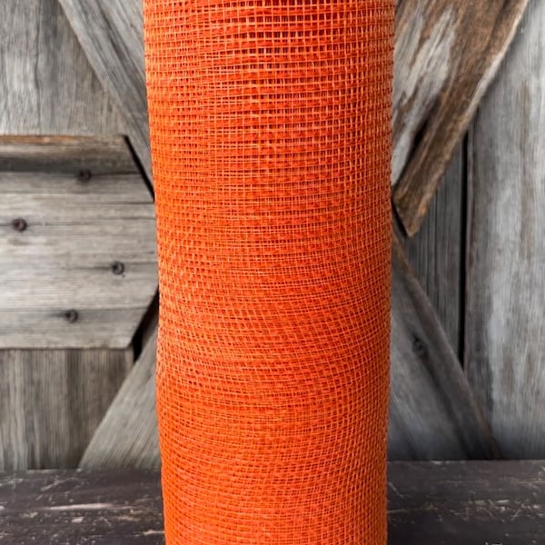 10 Yards, Orange Jute Mesh