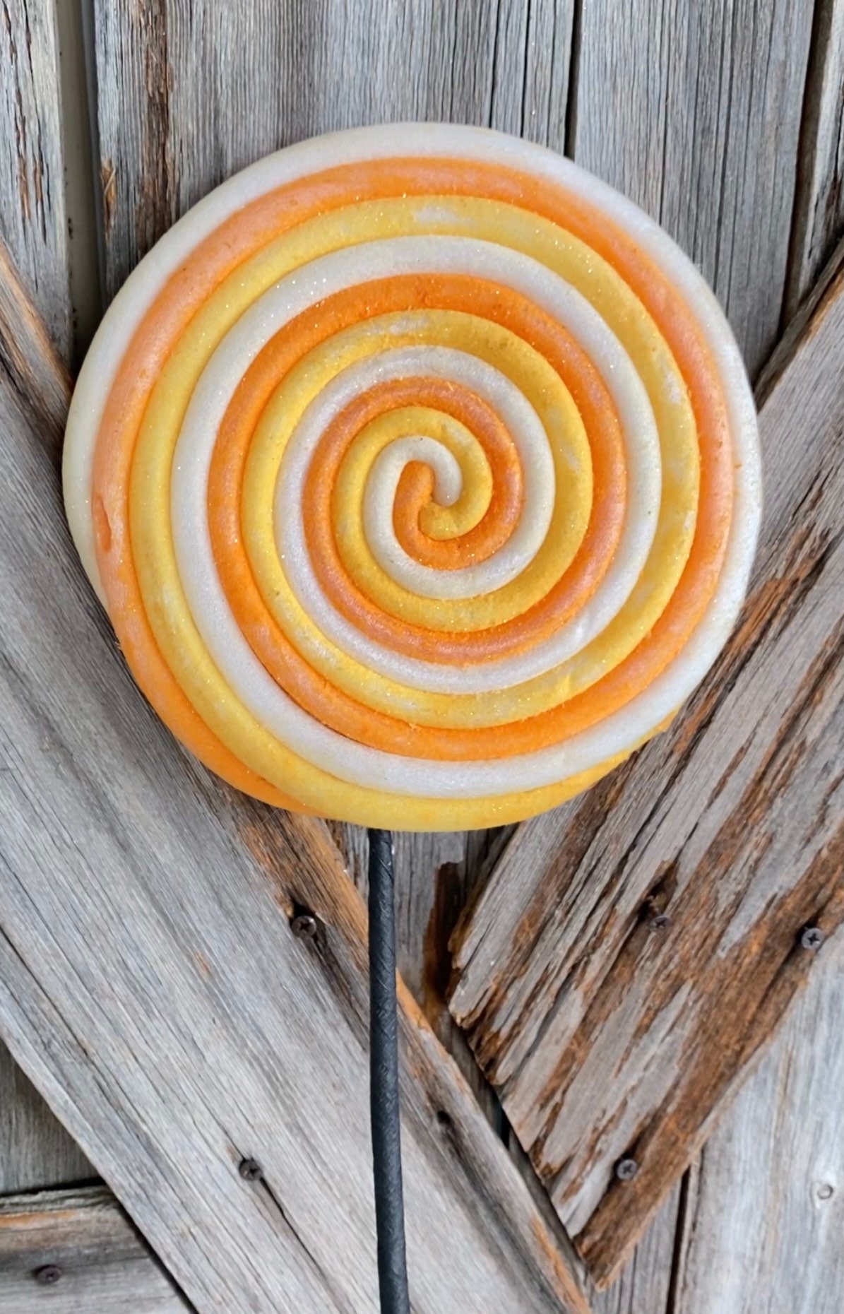Large Candy Corn Lollipop 8 Inches
