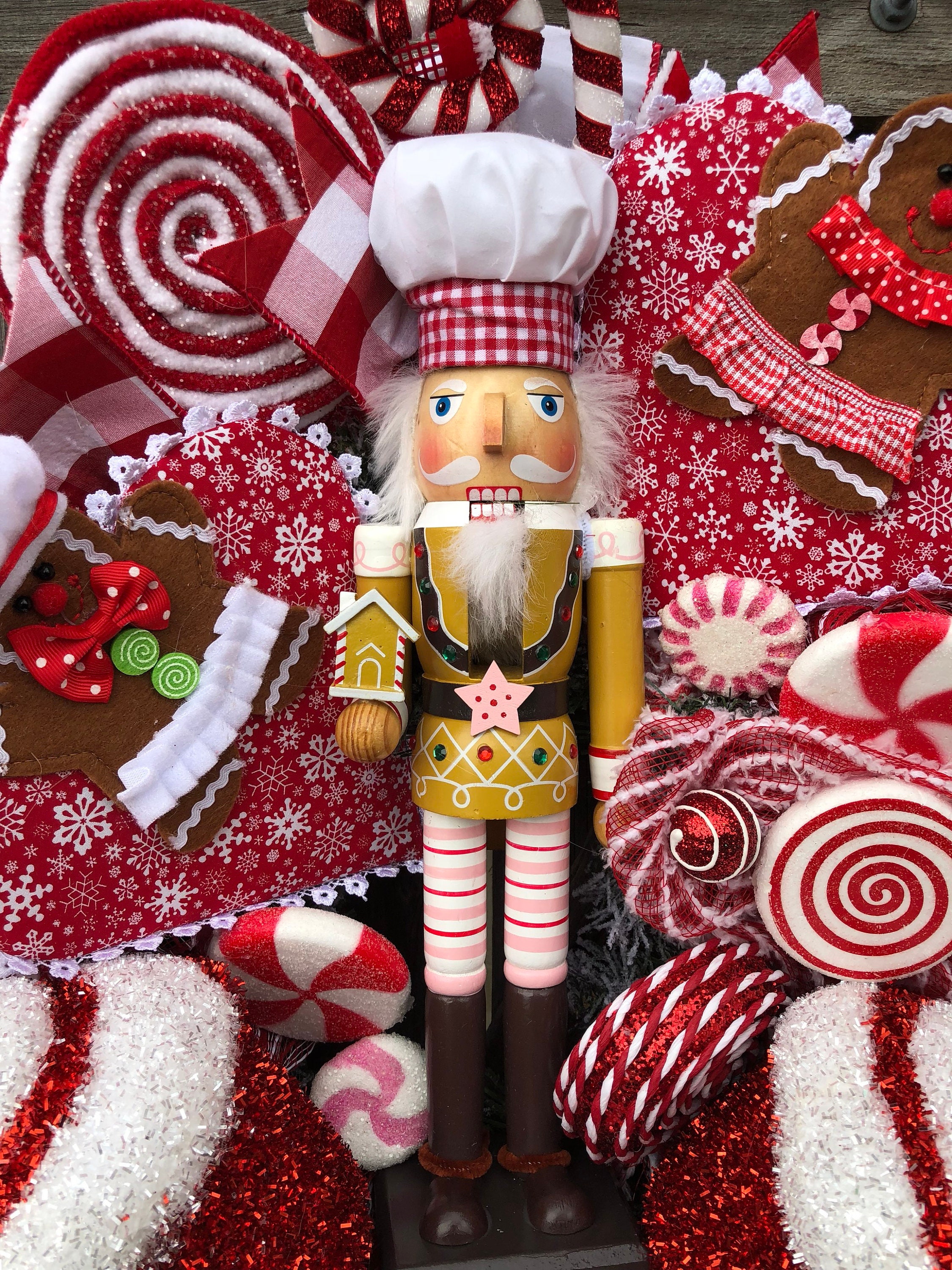 Nutcracker Candyland, Nutcracker Wreath, Christmas Wreath, Holiday Wreath, Christmas Decor