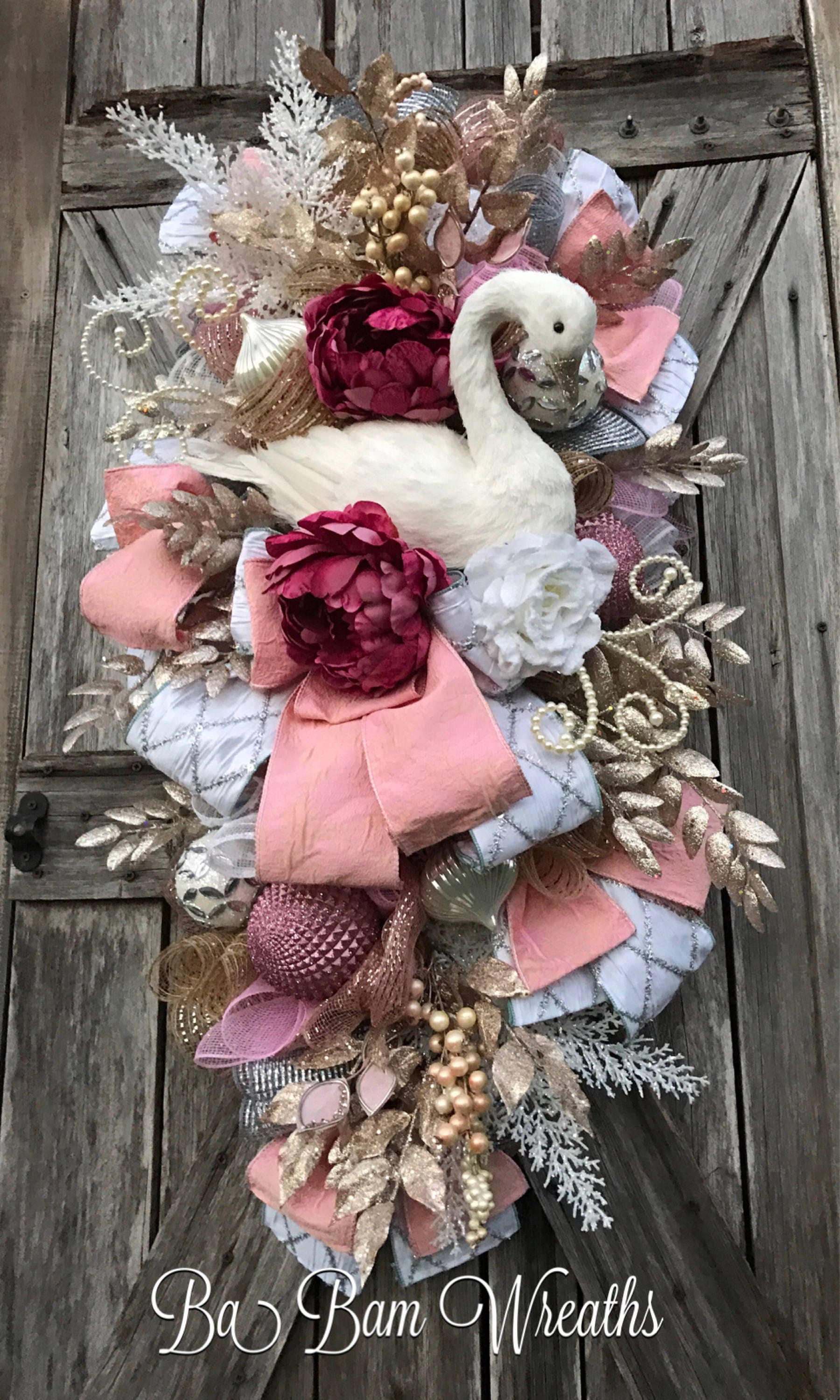 Reserved for KC, Stunning Christmas Wreath, Pink Christmas Wreath