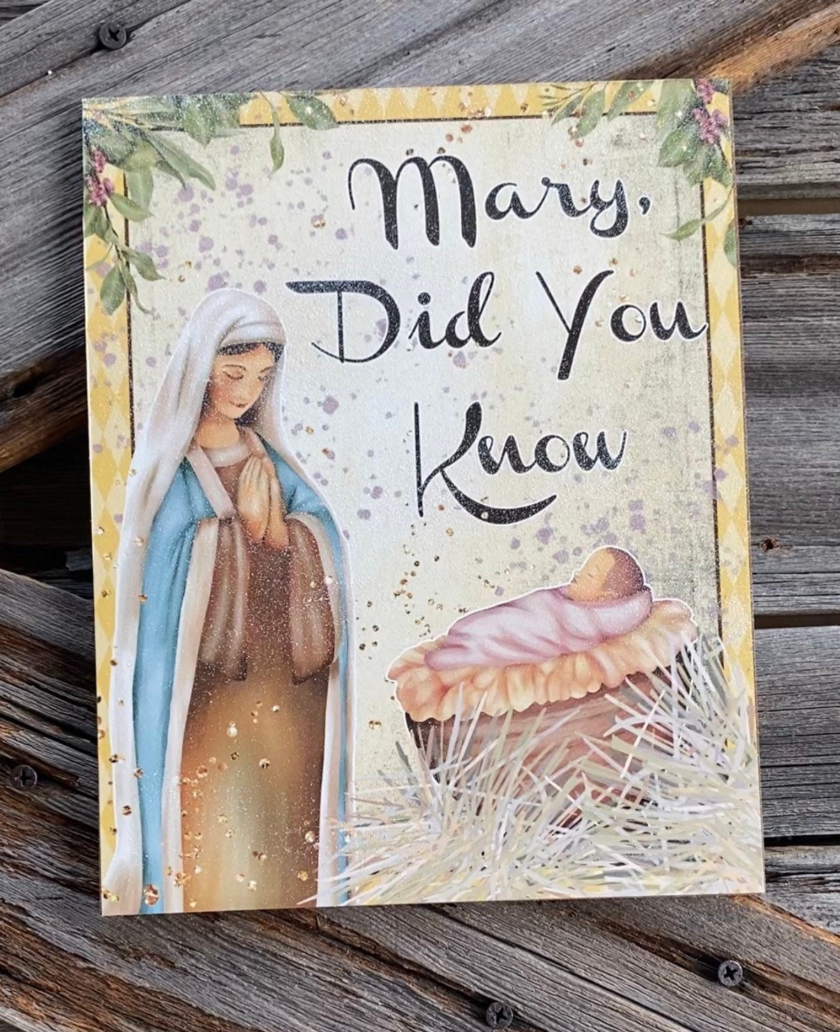 Mary Did You Know, Christmas Sign, Christmas Decor, Christmas Wall Art