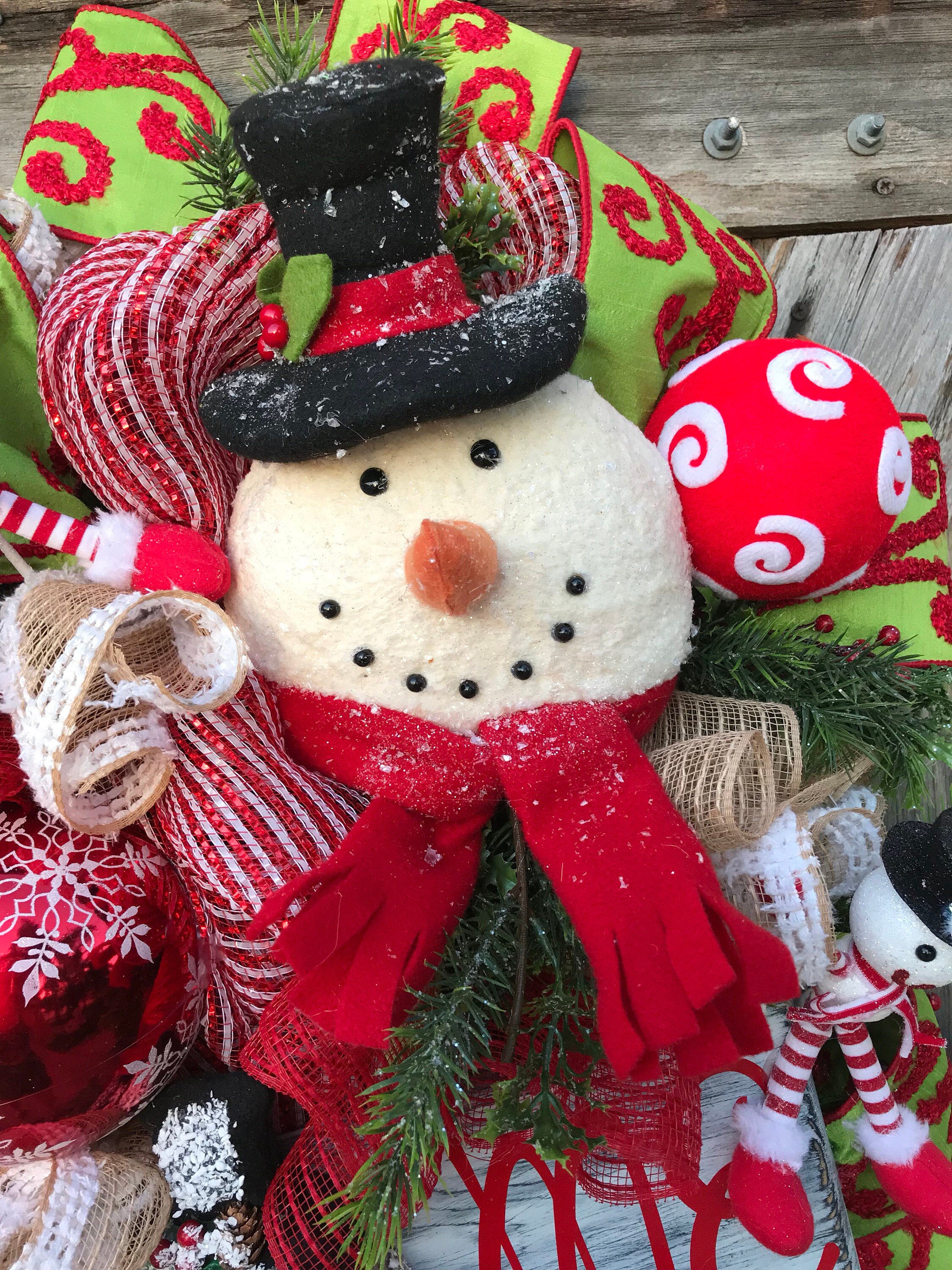 Snowman Christmas Wreath 