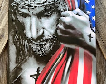 One Nation Under God, Summer Sign, Patriotic Decor, Spring Sign