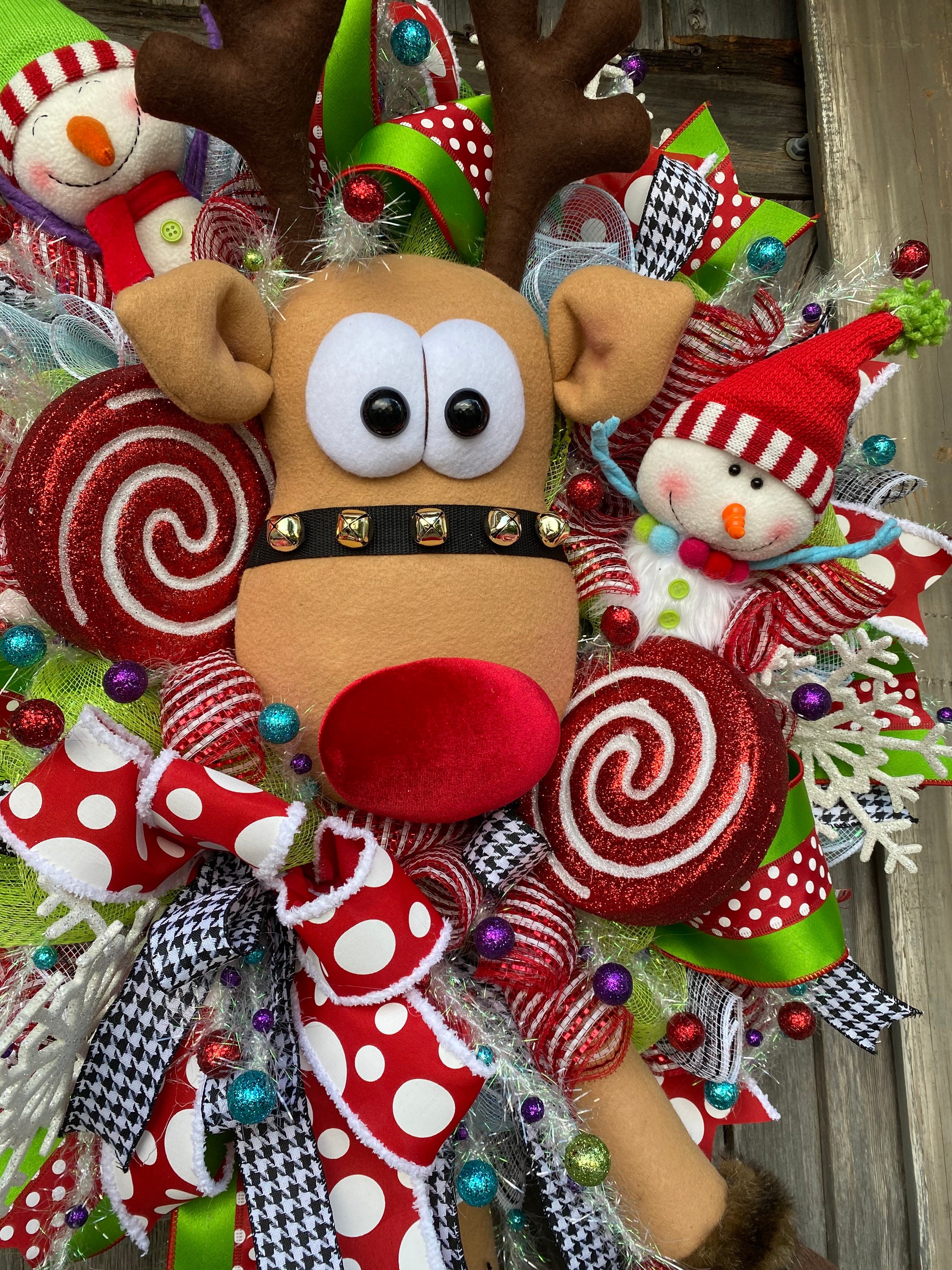 Rudolph Christmas Wreath 