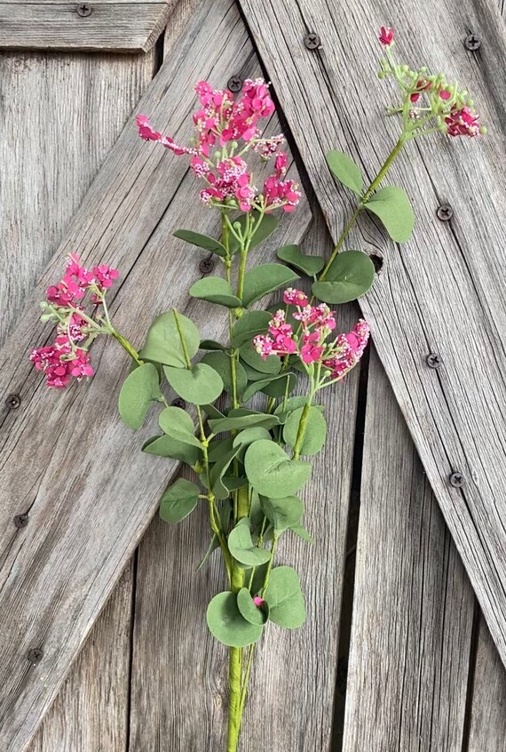 Pink Wild Kalanchoe Pick, Wreath Supply, Floral