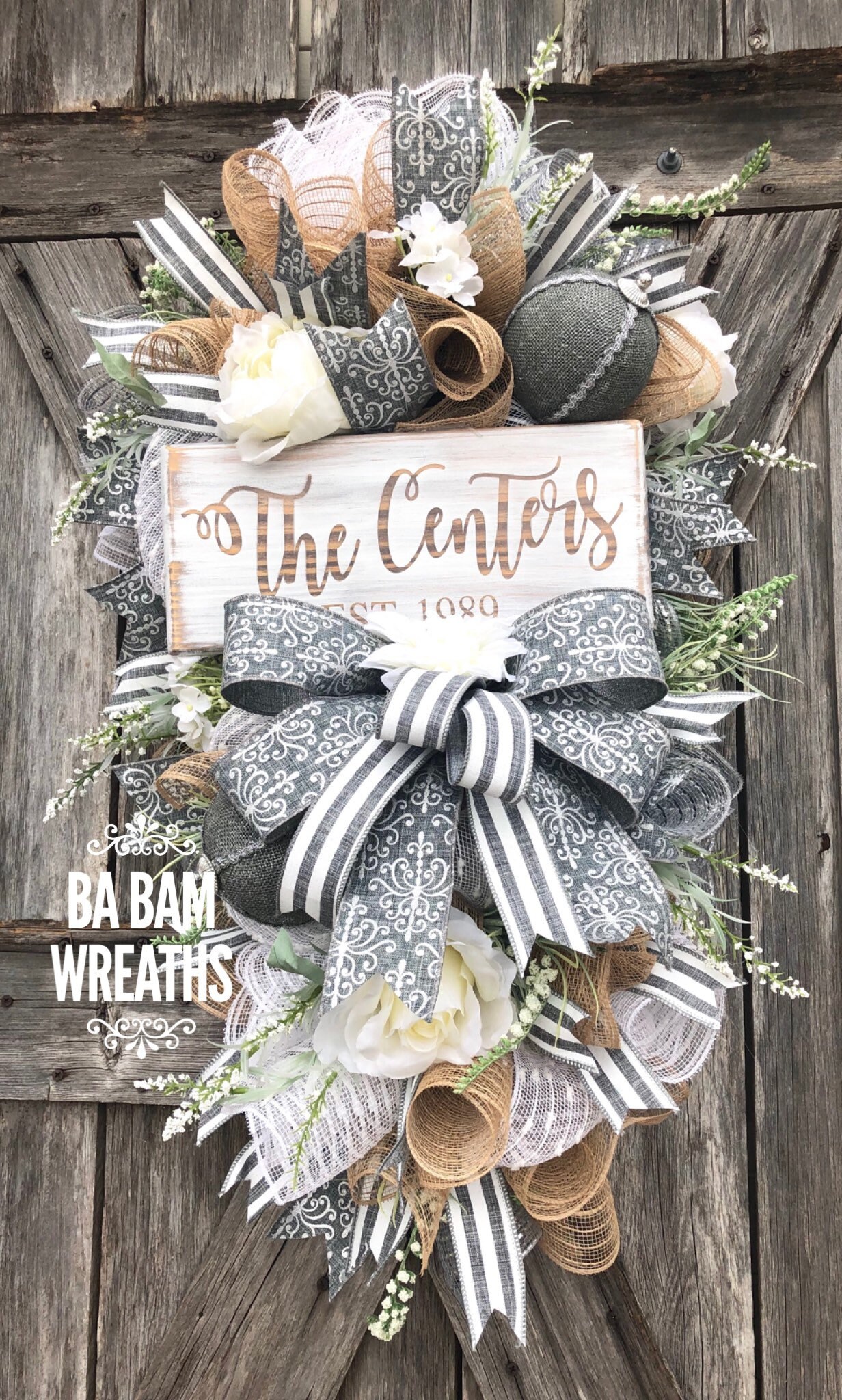 Reserved for Centers, Rustic Wreath, Home Decor, Classic Farmhouse