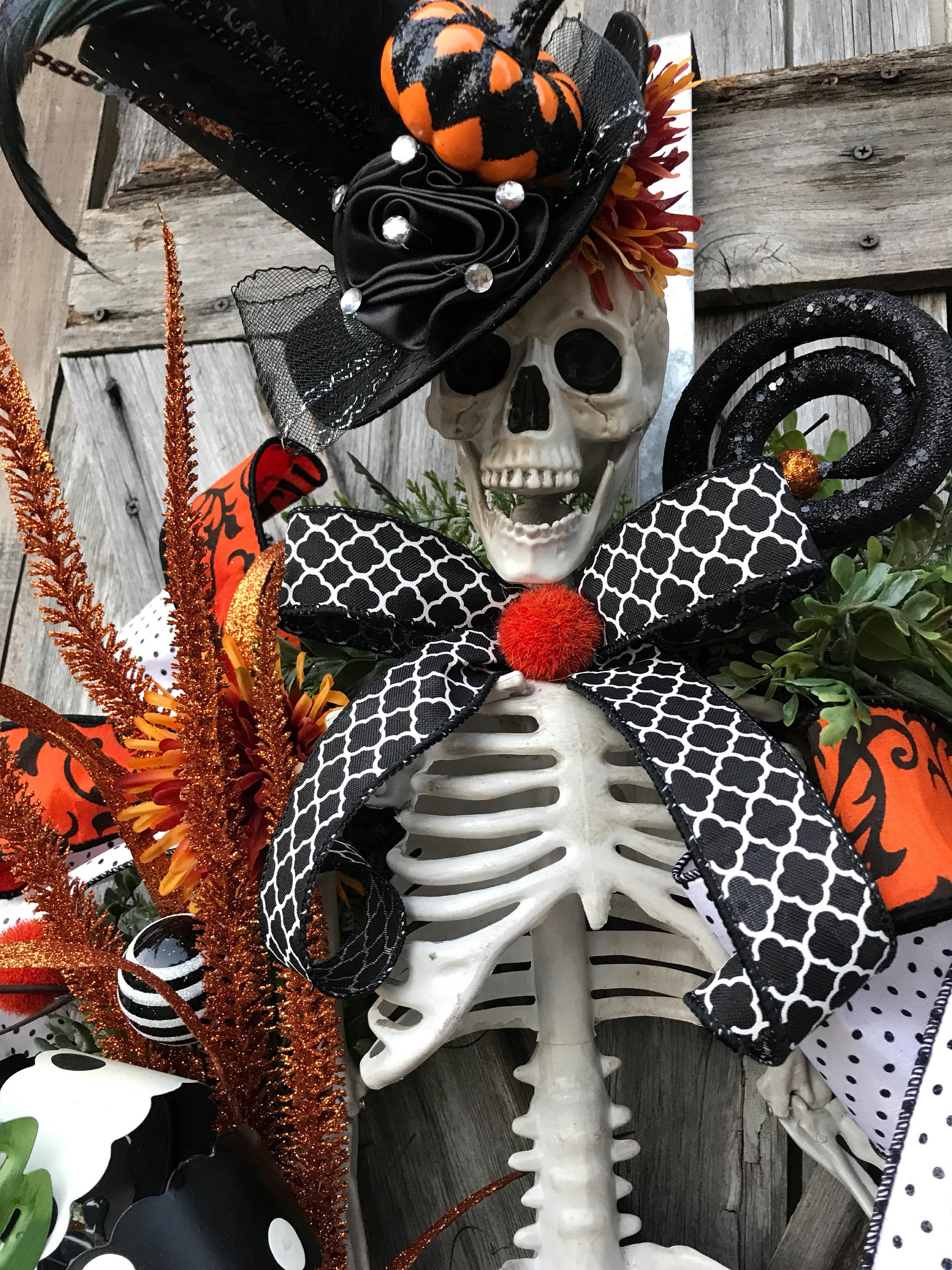 Mr. Sexy Bones, Skeleton Wreath, Skeleton Decor, Halloween Wreath