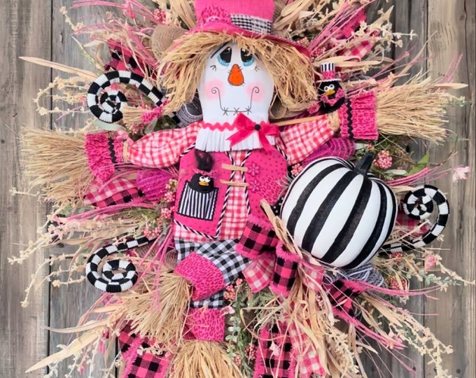Fall Wreath, Fall Swag, Autumn Swag, Autumn Wreath, Pink Wreath ...