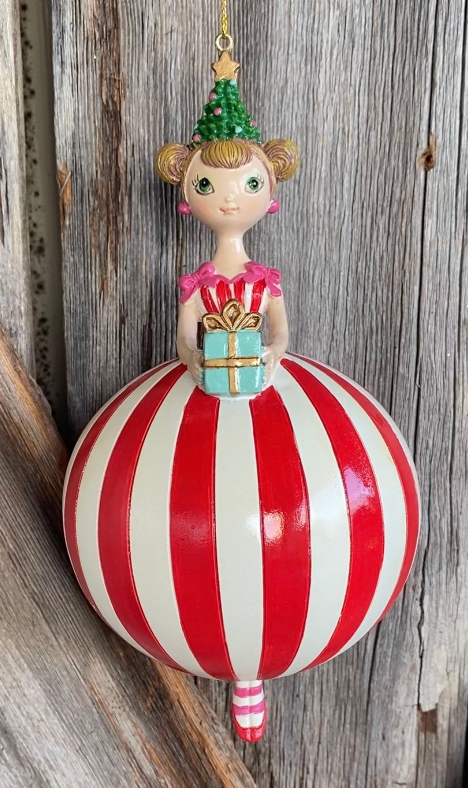 Set of 3 Vintage Girl Ornaments