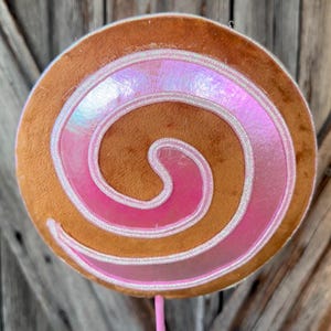 Pink Gingerbread Swirl Lollipop