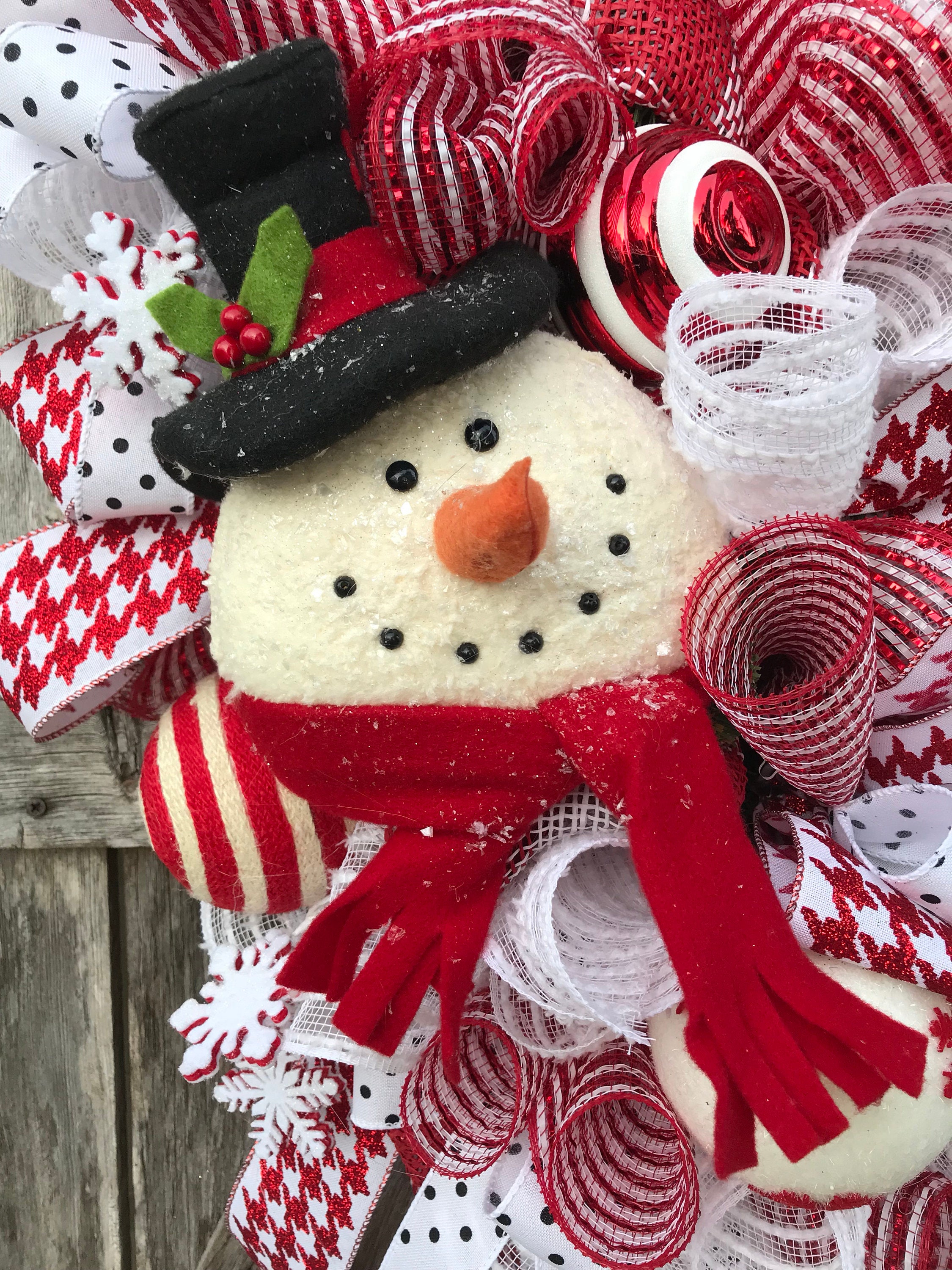 Snowman Wreath, Snowman Decor, Christmas Wreath, Rustic Christmas Christmas Snowman Decor