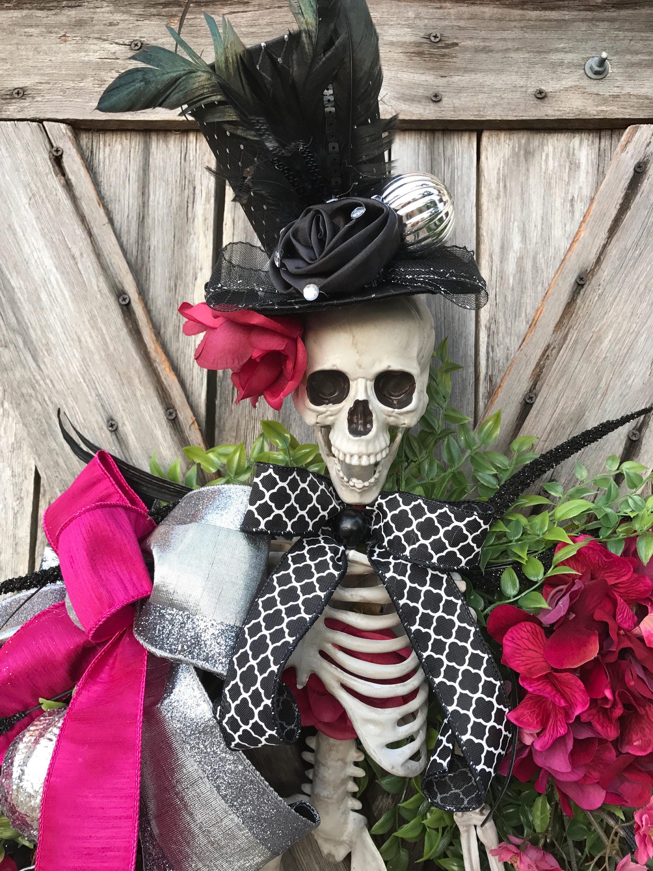 Mr. Sexy Bones, Skeleton Wreath, Skeleton Decor, Halloween Wreath