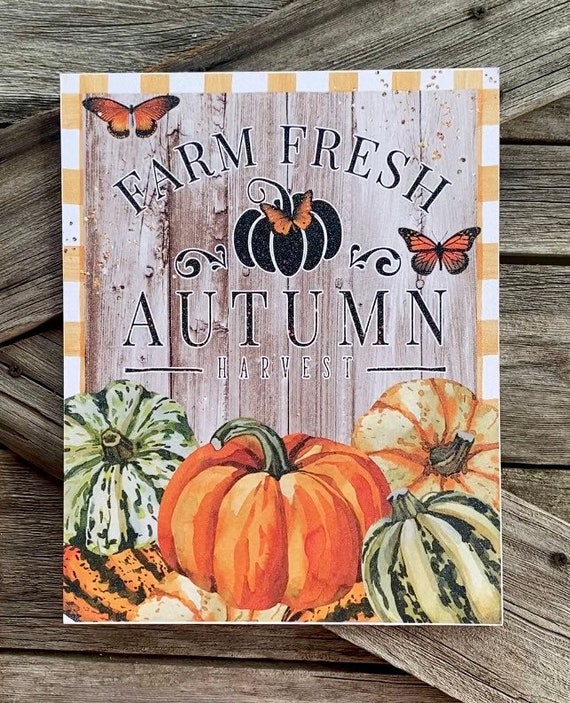 Farm Fresh, Autumn Sign, Autumn Decor, Autumn Wall Art