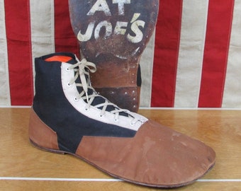 Vintage 1940s Clown Shoes 'Eat At Joes' Advertising Prop Handmade Antique Circus