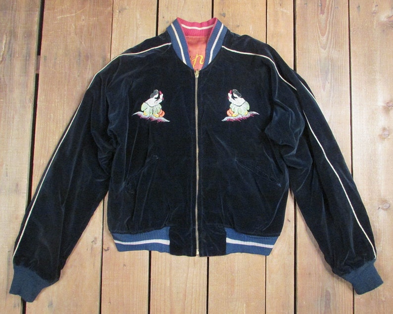 Vintage 1950s Japan Korea Military Tour Souvenir Jacket Satin Etsy