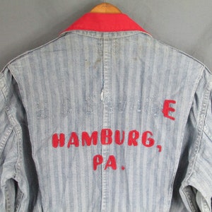 Vintage 1940s Master Sanforized HBT Work Coveralls Denim Workwear 38 Hamburg,PA.