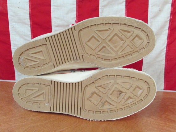 Vintage 1940s US Keds White Canvas Basketball Sne… - image 9