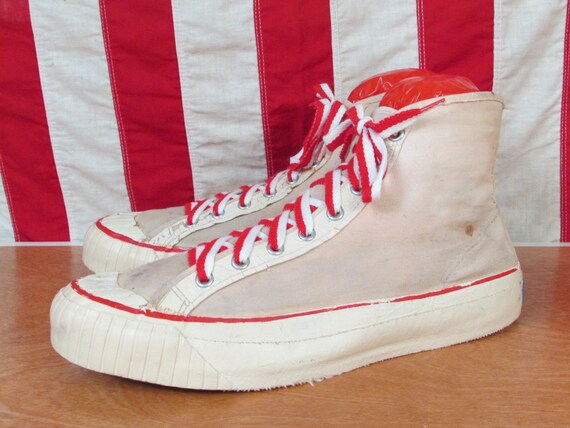 Vintage 1940s US Keds White Canvas Basketball Sne… - image 6