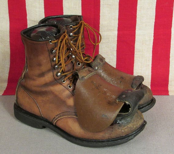 Vintage 1970s Red Wing Leather Miners 
