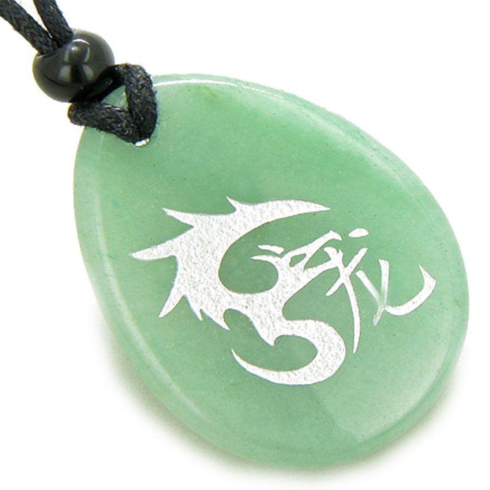 Amulet Infinity Symbol Magic Fire Energy Green Quartz Pendant Necklace Amulet Infinity Symbol Magic Fire Energy Green Quartz Pendant Necklace