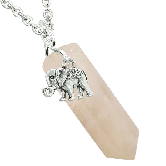 Suerte Elefante Encanto Magia Poderes Amuleto Punto De Cristal Etsy