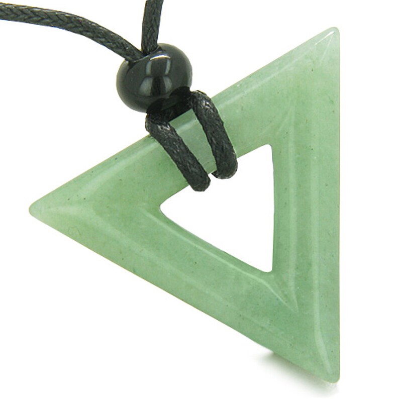 Amulet Triangle Powers Lucky Charm Green Quartz Arrowhead Etsy