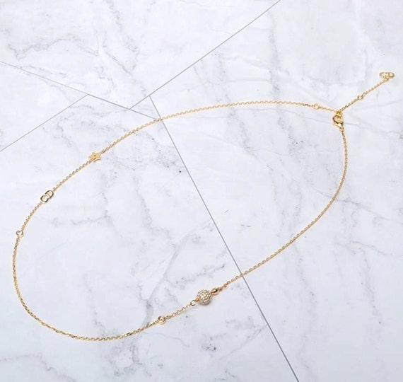 Dior necklace | Dior white rhinestones bee star go