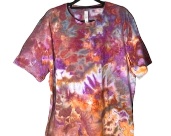 Purple & Orange Ice Dye T-shirt: Spooky Halloween Unisex Tee