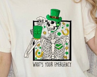 St Patricks Day Dispatcher T-shirt: Thin Gold Line, Emergency Hero Gift