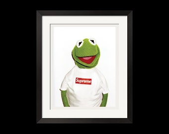 Supreme x Kermit Urban Street Graffiti 22x28 Poster Print