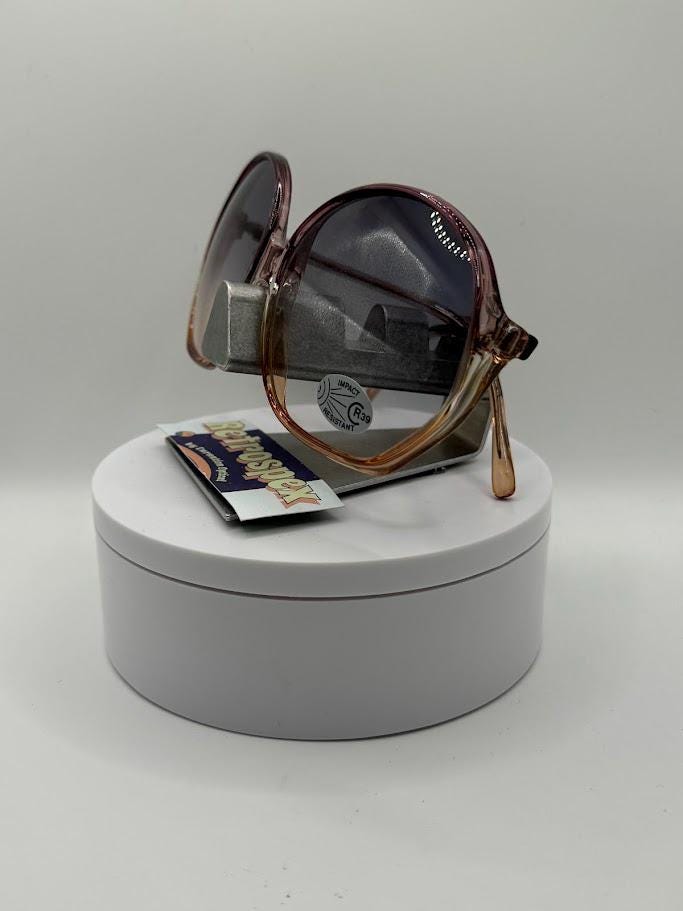 New 1970s Vintage Oversize Sunglasses Large Round Plastic  display picture 2