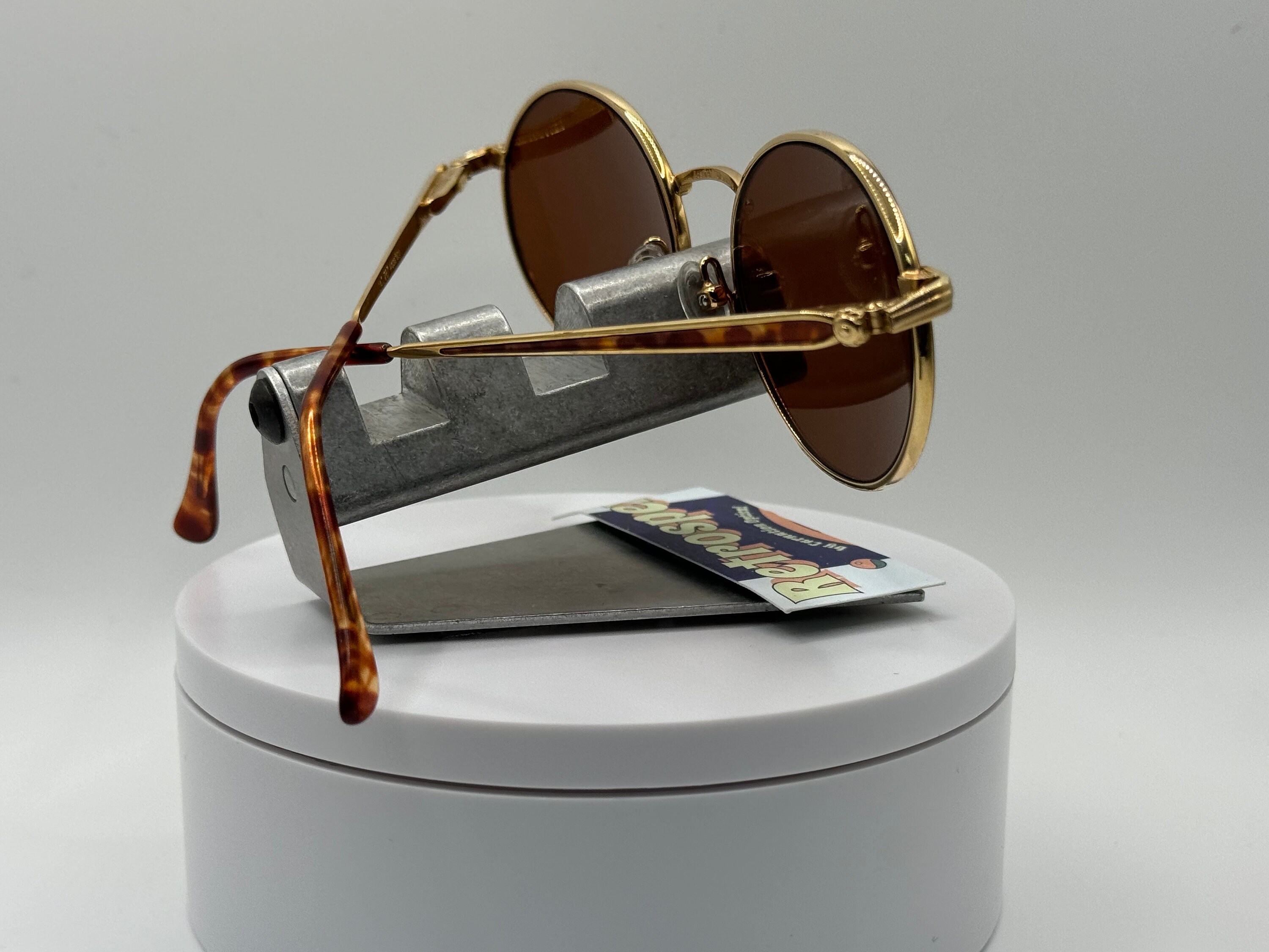 Vintage Oversize Sunglasses | NOS | Round Metal Style 