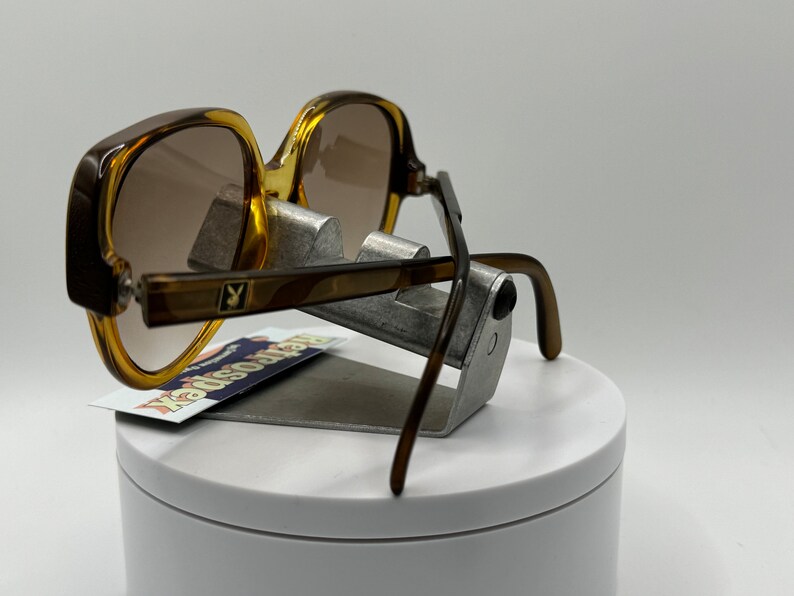 Zyle Frame Vintage Oversize Sunglasses NOS Playboy Brand W/ Bunny Logo Fade Lens ...