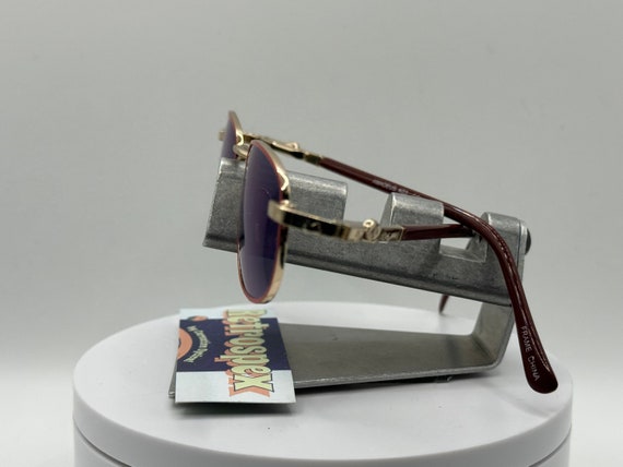 Buy Vintage Eyeglasses | NOS | Small Red Rectangle Metal  display picture 3