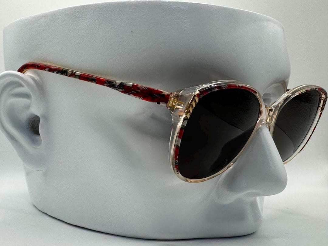 True Vintage Oversize Sunglasses | NOS | Black/Gold/Clear Grey Lens Oleg Cassini True Vintage Oversize Sunglasses | NOS | Mature Style  main image 4