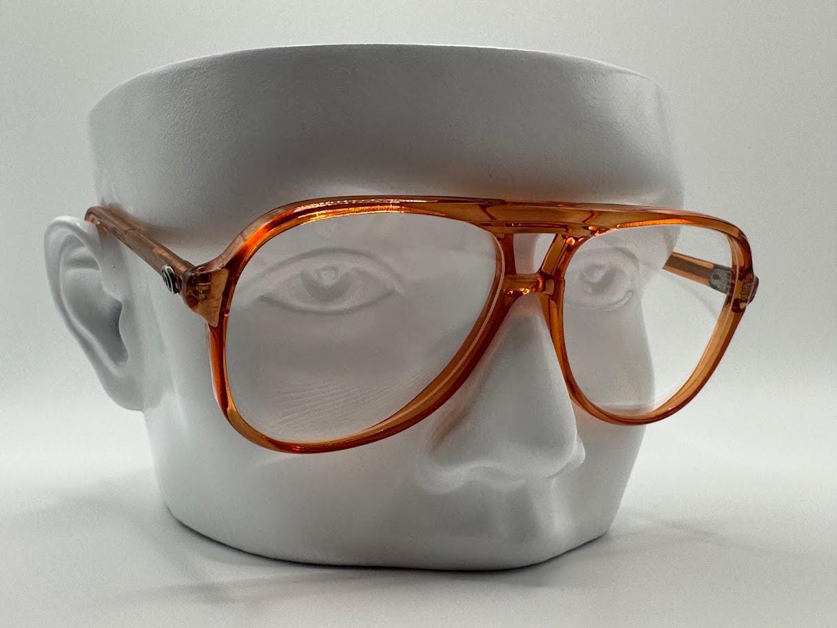 NEW Vintage Oversize Eyeglasses | Non Rx | Double Bar Plastic
