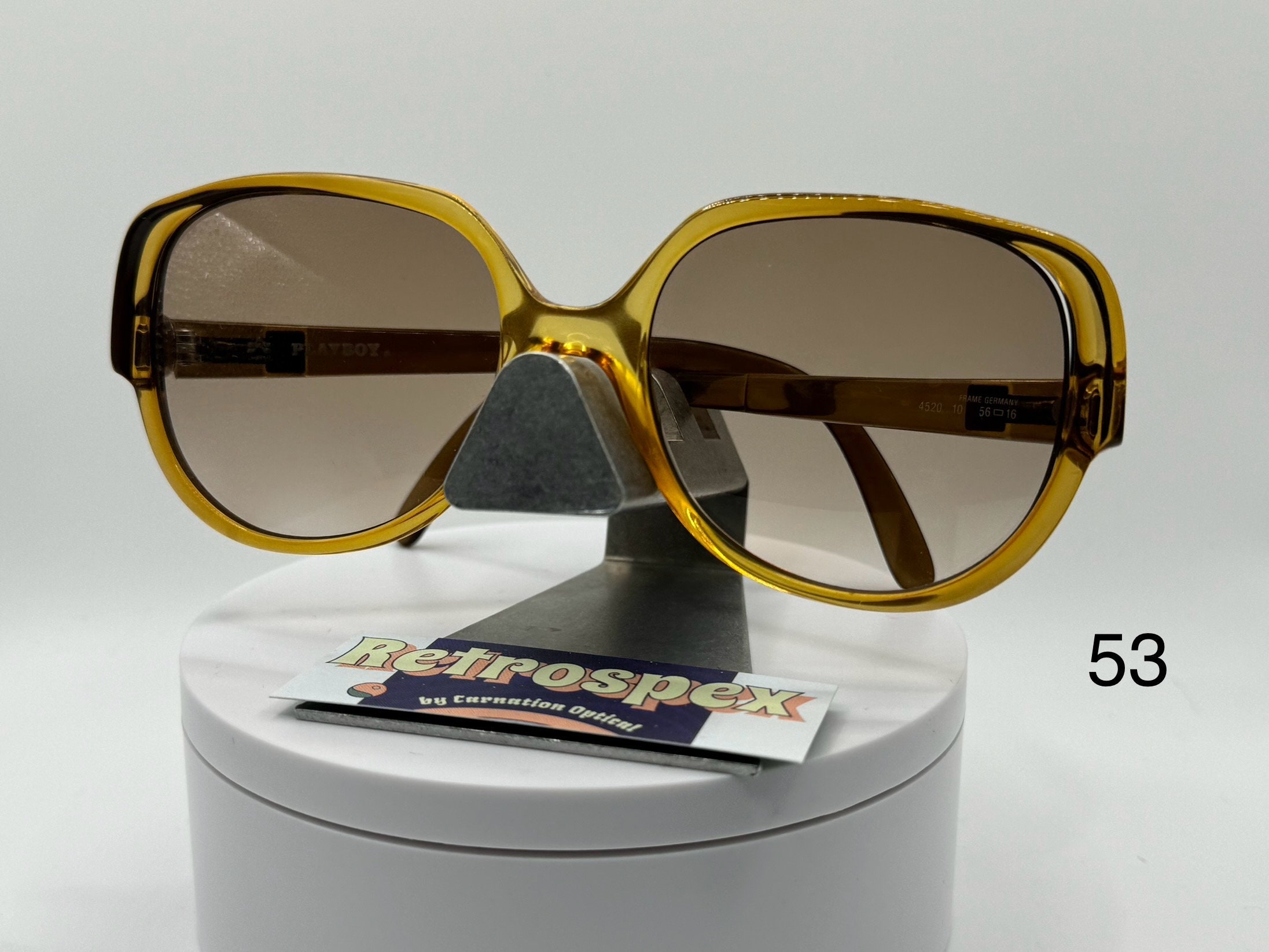Vintage Oversize Sunglasses NOS Playboy Brand W/ Bunny Logo 