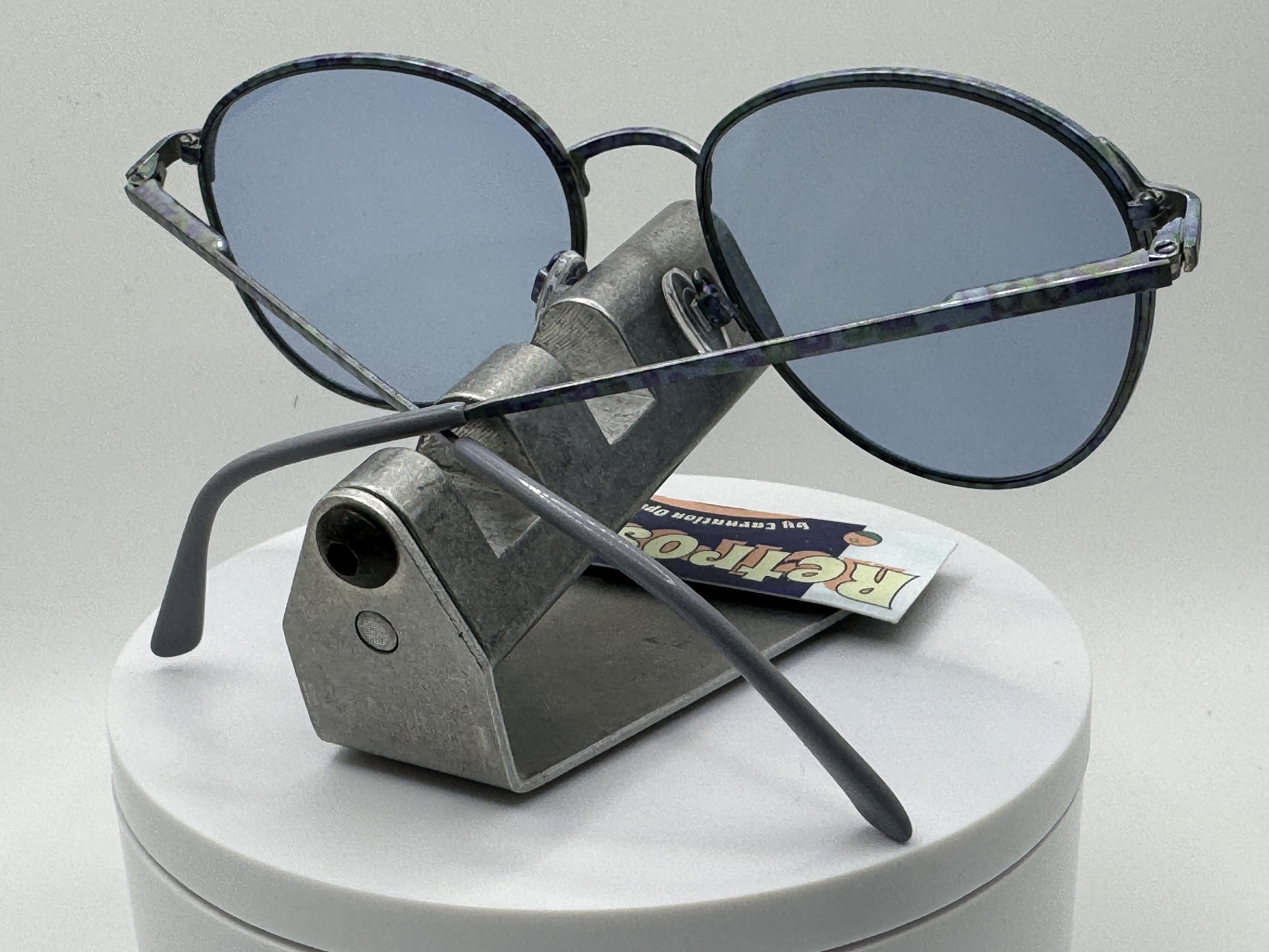 Vintage Oversize Sunglasses NOS Round Style Safilo 4563 Confetti Frame 1990s Vintage Oversize Sunglasses NOS Round Style Safilo 4563  main image 3