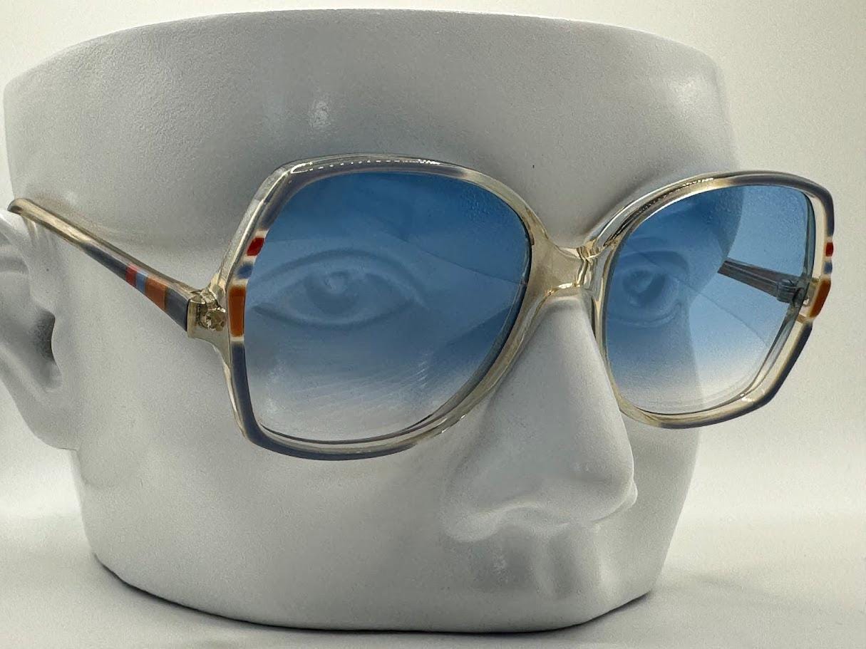 Vintage Jordache sport sunglasses Blue New old stock Vintage Blue Jordache aviator style sunglasses France  main image 2